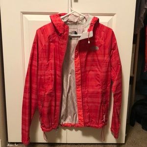 Striped North Face Rain Coat